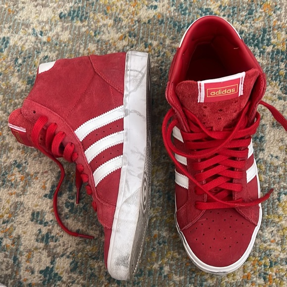 Adidas High Tops - Red Suede - Picture 3 of 3